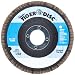 Weiler Tiger Abrasive Flap Disc, Type 27, Round Hole, Phenolic Backing, Zirconia Alumina, 4-1/2" Dia., 40 Grit (Pack of 1)