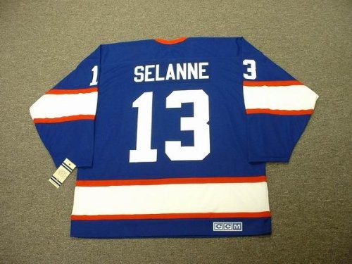 TEEMU SELANNE Winnipeg Jets 1993 CCM Vintage Throwback Away NHL Hockey Jersey, LARGE