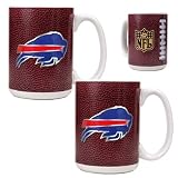 NFL Gameball Coffee Mug 2 Piece Set - Primary Logo Team: Bills