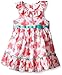 Nannette Girls' Clip Dot Dress with Ruffled Bodice