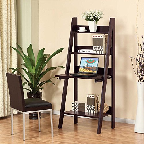 Furnishing Your Home Office Harlan Style Leaning Ladder Bookcase with Desk
