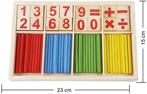Montessori Wooden Number Math Game Sticks Box Set Materials Educational Wood Toy