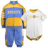 adidas Denver Nuggets Infant Light Blue 3-Piece Creeper, Jacket & Pants Set