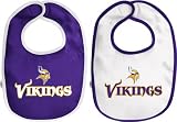 Minnesota Vikings Newborn 6-9 mos. 2-Pc Team Bib Set