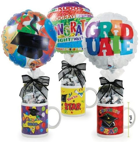 15 Inch Grad Memory Mugs Ready Go Gift Assortment Set of 6
