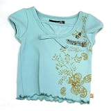 Jean Bourget - Turquoise & brown tee (size 2 (+4))