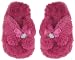 Capelli New York Long Pile Bunny Fur & Bow Thong Girls Indoor Slippers