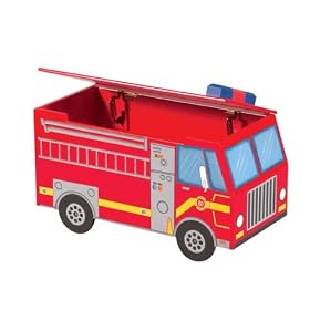 Guidecraft Fire Truck Toy Box