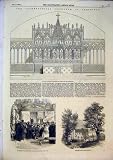 1854 REREDOS ELY CATHEDRAL PROFESSOR WILLIS ANGLESY