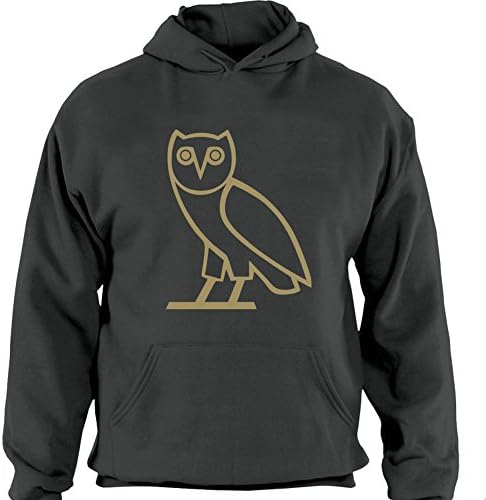 Shirt Junkies Adult- Hoodie Gold Drake Owl Octobers Very Own Sweater Hoody Hoody Dark gray Xx-large