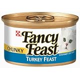 Fancy Feast Gourmet Cat Food, Chunky Turkey Feast, 3-Ounce Cans (Pack of 24) by Fancy Feast