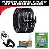 cheap Nikon 50mm f/1.8D AF Nikkor Lens for Nikon Digital SLR Cameras + Hoya Ultraviolet Glass filter + Nikon Pro Cleaning Kit
