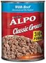 Purina Alpo Classic Ground Dog Food - Beef, 24 Pack