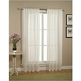 2 Piece Solid White Sheer Window Curtains/drape/panels/treatment size 60"x84"