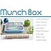 MunchBox Bento Lunch Box-Sleek Edition (Orange) Ultra-Slim Tray Style Leakproof 3-Compartment w/Air Tight Seal Microwavable-Dishwasher Friendly - for Kids & Adults.