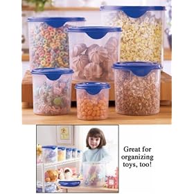 12 Piece Oversized Blue and White Storage Containers - for Food, Crafts, Toys, Tools and... by MCC MARKETPLACE