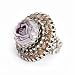 Sweet Romance Rose on Leopard Agate Ring