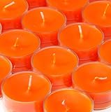 Orange Tealight Candles (600pcs/Case) Bulk