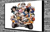 Anime Dragonball Goku Characters MDF Wood Mount Size:16" x 12" (40 x 30 cm Approx)
