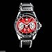 Amyove Winner Mens Sport Red Black Leather Date Automatic Mechanical Army Wrist Watch