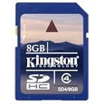  Kingston 8 GB SDHC Class 4 Flash Memory Card SD4/8GB