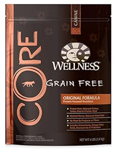 Wellness CORE Natural Grain Free Dry Dog Food, Original Turkey & Chicken, 4-Pound Bag Wellness CORE Natural Grain Free Dry Dog Food, Original Turkey & Chicken, 4-Pound Bag
