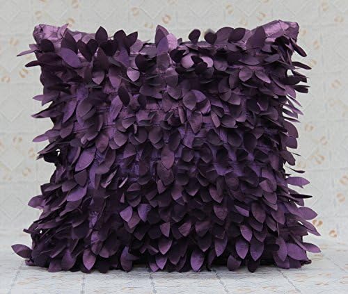 Solid Purple Petal Square Pillow Cushion Pillow Case /Cover,17inch X17 Inch (1)