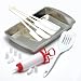 Bake King Biscuit/Brownie Pan  with Bonus Cake Decorating Set and Kitchen Tools