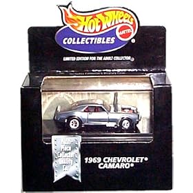 Hot Wheels Collectibles - Limited Edition Cool Collectibles - 1969 Chevrolet Camaro (SS) - Chrome Body Color - Mounted in Collector's Display Case