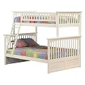 Columbia Twin/Full Bunk Bed - White
