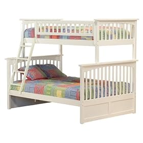Columbia Twin/Full Bunk Bed - White