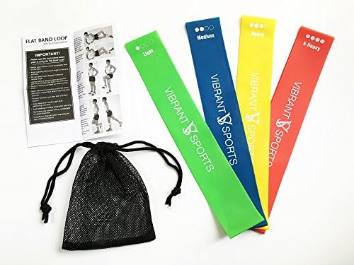 Resistance Loop Bands. Best Resistance Bands Set For All Round Workout. Exercise Fitness Bands for Physical Therapy, Yoga, and Pilates. Exercise Workout Plan. Carry Bag. Lifetime Guarantee