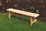 Outdoor 6 Foot Traditional Pine Picnic BENCH ONLY - PAINTED- Amish Made USA -Tractor Red