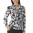 Go International® Print Ruffle Top - Morning Fog