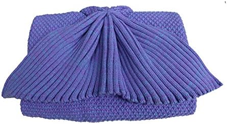 Mermaid Tail Blanket Super Bulky Teen/Adult size,Perfect Little Mermaid Cute Gift for Famlilys (Children size: W:23.6 * L:59(inch), Purple jelly)