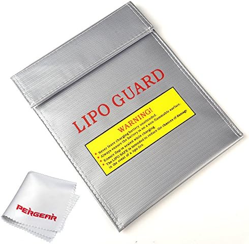 Emgreat® Silver Medium Size Lipo Battery Protector Guard Sleeve Protection Bag for Charge & Storage