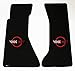Lloyd Mats Classic Loop Black Front Floor Mats Set for 1984-90 C4 Corvette with Red Circle & Flags Logo