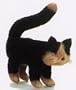 Black and White Cat Brushkin Figurine, 8 Inches (Handmade Using Buri Palm Tree)