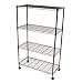 Seville Classics Chrome Mobile 4 Shelf Storage Unit