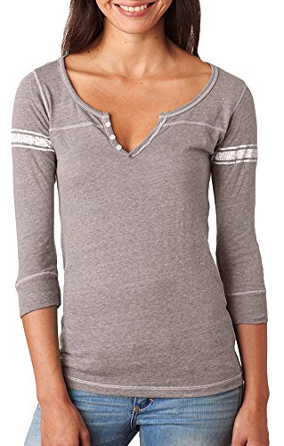 MV Sport Ladies' Hailey 3/4-Sleeve Henley