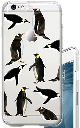 iPhone 6S Case Penguin Overload Cute Animal Clear Translucent Transparent Unique Design Pattern Cover For iPhone 6S also fits iPhone 6