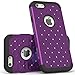 PASONOMI iPhone 6 Plus Case, Hybrid Stud Rhinestone Bling Armor Defender Case Cover for Apple iPhone 6 Plus 5.5 inch with Dazzling Diamond (Purple)