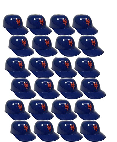 MLB Mini Batting Helmet Ice Cream Sundae/ Snack Bowls-24 Pack-New York Mets