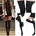 SusenstoneGirl Tattoo High Knee Socks Sheer Pantyhose Mock Stocking Tights