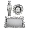 Harry Koenig 3-pc. Vanity Set with Perfume Bottle and Clock