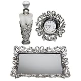 Harry Koenig 3 pc. Vanity Set with Perfume Bottle and Clock 51XuHkffSqL. SL160 Harry Koenig 3 pc. Vanity Set with Perfume Bottle and Clock