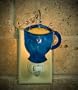Switchables Stained Glass Coffee Cup LIGHT FIXTURE SOLD SEPARATELY