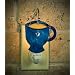 Switchables Stained Glass Coffee Cup LIGHT FIXTURE SOLD SEPARATELY