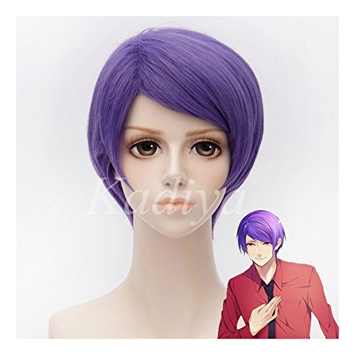 Kadiya Tokyo Ghoul Guru Shuu Tsukiyama Shu Short Purple Cosplay Wig