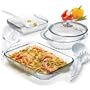 Anchor Hocking 4 Piece Basketweave Design Ovenware Set